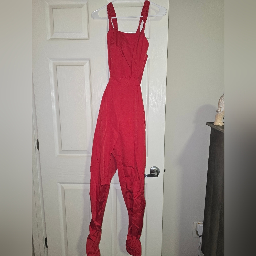 Elegant Red Jumpsuit